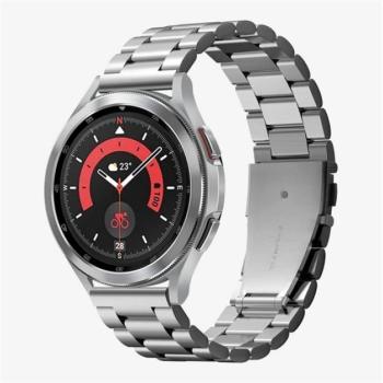 SPIGEN MODERN FIT pótszíj (univerzális, 22 mm fém, állítható) EZÜST Samsung Galaxy Watch 46mm (SM-R800N), Huawei Watch GT 2e 46mm, Huawei Watch GT 3 46mm, Realme Watch 2 Pro, Realme Watch S, R kép