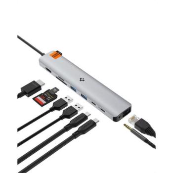 Spigen Multi Hub, szürke (9 Port) PD2306 kép