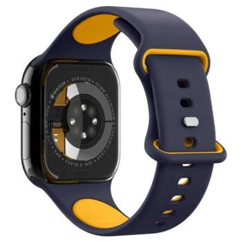 SPIGEN NANO POP pótszíj (egyedi méret, kicsi, matt, szilikon) SÖTÉTKÉK Apple Watch Series SE 2 40mm, Watch Series 2 42mm, Watch Series 2 38mm kép
