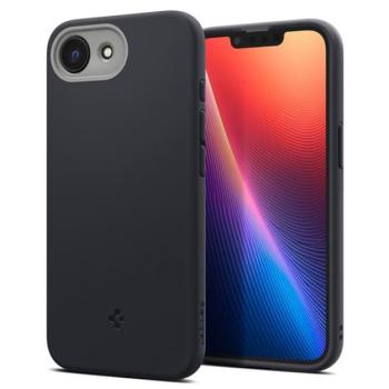 SPIGEN NANO POP szilikon telefonvédő (kameravédő, MagSafe) FEKETE Apple iPhone 16e kép