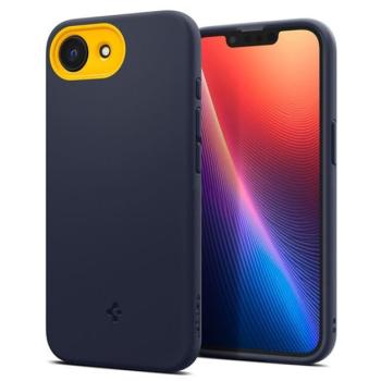 SPIGEN NANO POP szilikon telefonvédő (kameravédő, MagSafe) SÖTÉTKÉK Apple iPhone 16e kép