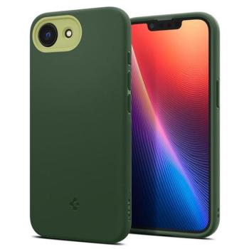 SPIGEN NANO POP szilikon telefonvédő (kameravédő, MagSafe) SÖTÉTZÖLD Apple iPhone 16e kép