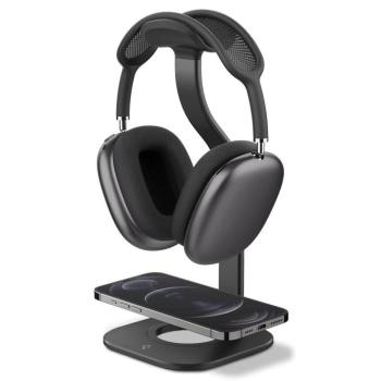 Spigen Nanotac Apple Airpods Max Stand MagFit, Magsafe asztali töltőpad és Apple AirPods Max tartó állvány, fekete kép