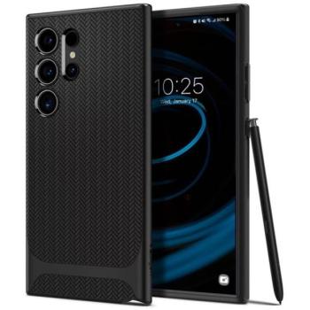 SPIGEN NEO HYBRID szilikon telefonvédő (ütésállóság, légpárnás sarok, műanyag keret, rombusz) FEKETE Samsung Galaxy S24 Ultra (SM-S928) kép