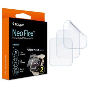 SPIGEN NEOFLEX képernyővédő fólia 3db (full screen, íves részre, tok barát) ÁTLÁTSZÓ Apple Watch Series 4 40mm kép