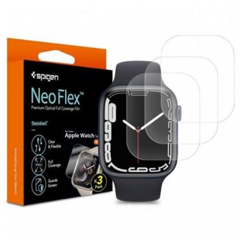 SPIGEN NEOFLEX képernyővédő fólia 3db (full screen, tok barát) ÁTLÁTSZÓ Apple Watch Series 9 45mm, Watch Series 4 44mm, Watch Series SE 44mm  kép