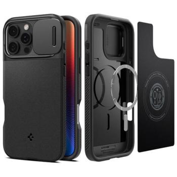Spigen Optik Armor MagFit Apple iPhone 16 Pro Max tok, Magsafe, fekete ACS08015 kép