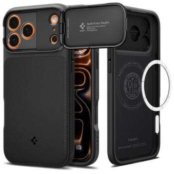 Spigen Optik Armor MagFit Apple iPhone 17 Pro tok, MagSafe, Black, fekete kép