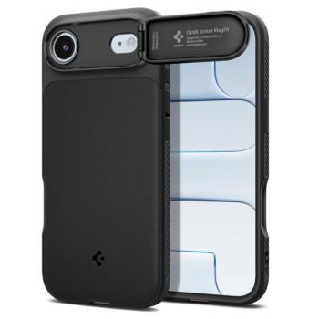 Spigen Optik Armor MagFit Apple iPhone Air (2025) tok, MagSafe, Black, fekete kép