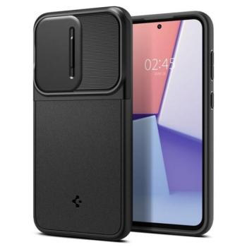 SPIGEN OPTIK ARMOR műanyag telefonvédő (szilikon keret, kamera védelem) FEKETE Samsung Galaxy S23 FE (SM-S711) kép
