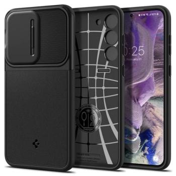 SPIGEN OPTIK ARMOR műanyag telefonvédő (szilikon keret, kamera védelem) FEKETE Samsung Galaxy S23 (SM-S911) kép