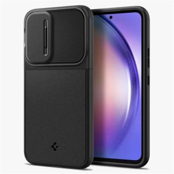 SPIGEN OPTIK ARMOR műanyag telefonvédő (szilikon keret, kameravédő) FEKETE Galaxy A55 5G kép