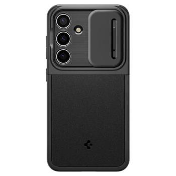 SPIGEN OPTIK ARMOR műanyag telefonvédő (szilikon keret, kameravédő) FEKETE Samsung Galaxy S24 (SM-S921) kép