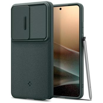 Spigen Optik Armor Samsung Galaxy S26 Ultra tok, Abyss Green, zöld kép