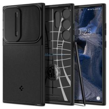 Spigen Optik Armor Samsung S23 Ultra fekete tok kép