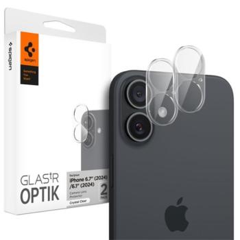 SPIGEN OPTIK kameravédő üveg 2db (9H) ÁTLÁTSZÓ Apple iPhone 16 kép