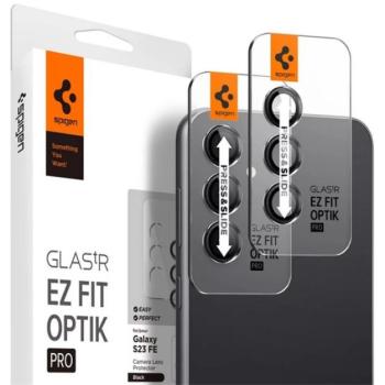 SPIGEN OPTIK kameravédő üveg 2db (9H) FEKETE Samsung Galaxy S23 FE (SM-S711) kép