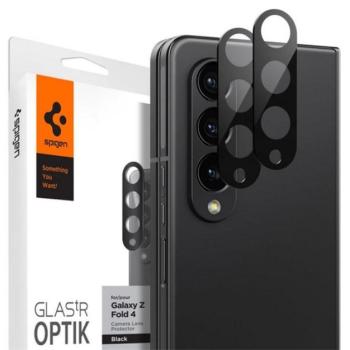 SPIGEN OPTIK kameravédő üveg 2db (lekerekített szél, karcálló, 9H) FEKETE Samsung Galaxy Z Fold 4 (SM-F936) kép