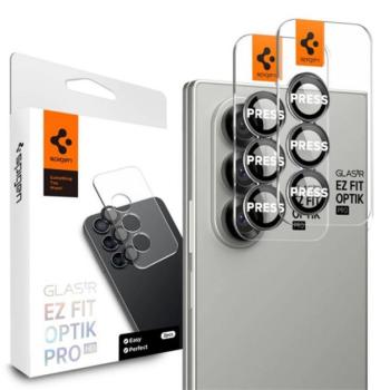 SPIGEN OPTIK PRO HD kameravédő üveg 2db (9H, csak lencse) FEKETE Samsung Galaxy Z Fold7 (SM-F966) kép