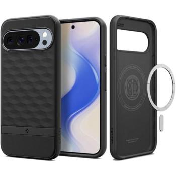 SPIGEN PARALLAX szilikon telefonvédő (ütésállóság, légpárnás keret, MagSafe, 3D rombusz) FEKETE Google Pixel 10, Pixel 10 Pro kép