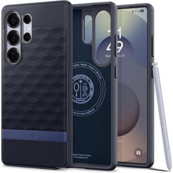 SPIGEN PARALLAX szilikon telefonvédő (ütésállóság, légpárnás keret, MagSafe, 3D rombusz) SÖTÉTKÉK Samsung Galaxy S25 Ultra (SM-S938) kép