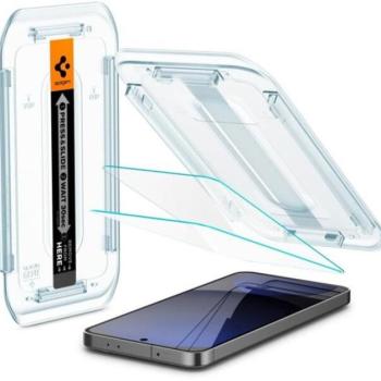 Spigen &quot;Glas.tR EZ Fit&quot; Samsung Galaxy S24 FE / Galaxy A56 tempered kijelzővédő fólia felhelyező kerettel (2db) kép