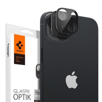 Spigen &quot;Glas.tR SLIM EZ Fit Optik Apple iPhone 15/14 Pro Max/15/14 Pro Tempered kameravédő fólia, fekete (2db) kép