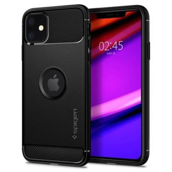 Spigen Rugged Armor Apple iPhone 11 tok, Matte Black, fekete kép