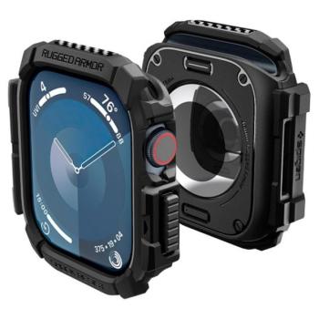 Spigen Rugged Armor Apple Watch 11 / Watch 10 46mm tok, Matte Black, fekete kép
