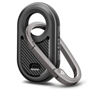 SPIGEN RUGGED ARMOR kulcstartó (ütésállóság, karabíner) Samsung SmartTag2 FEKETE kép