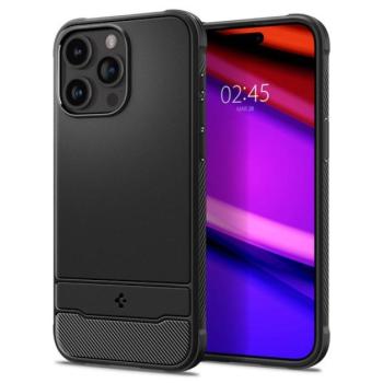 Spigen Rugged Armor MagFit Apple iPhone 15 Pro Max tok, Matte Black MagSafe, fekete kép