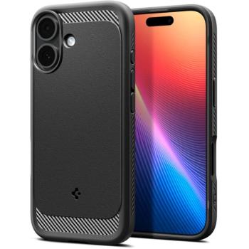 Spigen Rugged Armor MagFit Apple iPhone 17 tok, MagSafe, Matte Black, fekete (sérült csomagolás) kép