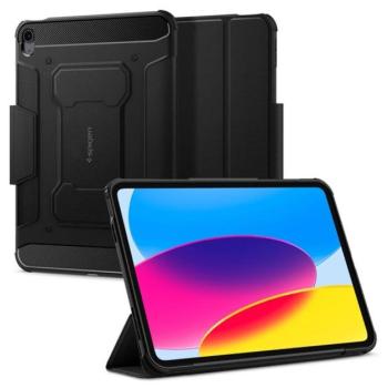 Spigen Rugged Armor Pro Apple iPad 10.9&quot; (2022) / iPad 11&quot; (2025) oldalra nyíló tok, fekete kép