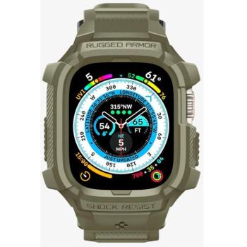 Spigen Rugged Armor Pro Apple Watch 9 / 8 / 7 45mm / SE (2nd / 1st Gen) / 6 / 5 / 4 44mm tok, zöld kép