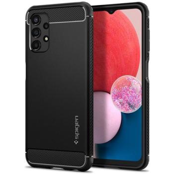 Spigen Rugged Armor Samsung Galaxy A13 tok, Matte Black, fekete kép
