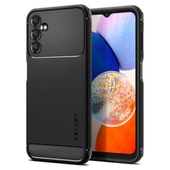 Spigen Rugged Armor Samsung Galaxy A14 tok, Matte Black, fekete kép