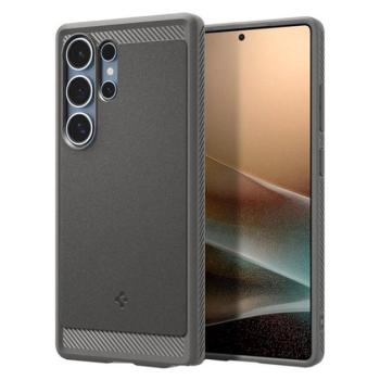 SPIGEN RUGGED ARMOR szilikon telefonvédő (ütésállóság, légpárnás sarok, karbon minta, MagSafe) VILÁGOSSZÜRKE Samsung Galaxy S25 Ultra (SM-S938) kép