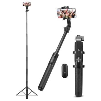 SPIGEN S560W szelfibot (univerzális, bluetooth vezérlő gomb, tripod állvány, 162cm magas, 190°-ban forgatható) FEKETE Xiaomi Poco X6 5G, Panasonic X200, Motorola L6 kép