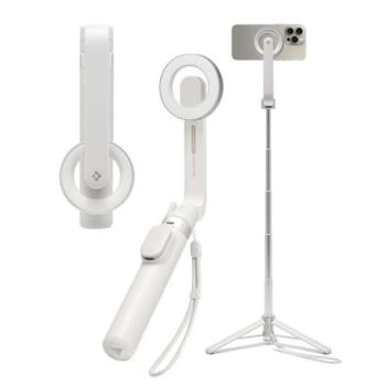 SPIGEN S571W szelfibot (tripod állvány, állítható, bluetooth távkioldó, MagSafe, 16.7-74cm) BÉZS kép