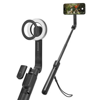 Spigen S580W Tripod állvány Selfie Stick / Selfie bot hosszú verzió, fekete kép
