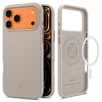 Spigen Silicone Fit Magfit Apple iPhone 17 Pro tok, MagSafe, Stone, szürke kép