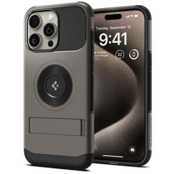 Spigen Slim Armor Apple iPhone 15 Pro tok, Gunmetal, szürke kép