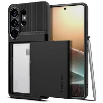 Spigen Slim Armor CS Samsung Galaxy S26 Ultra tok, kártyatartó, MagSafe Black, fekete kép