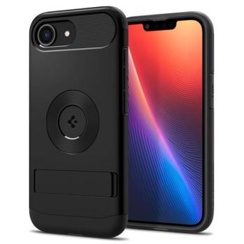 SPIGEN SLIM ARMOR MAG szilikon telefonvédő (műanyag hátlap, ütésállóság, légpárnás sarok, MagSafe) FEKETE Apple iPhone 16e kép