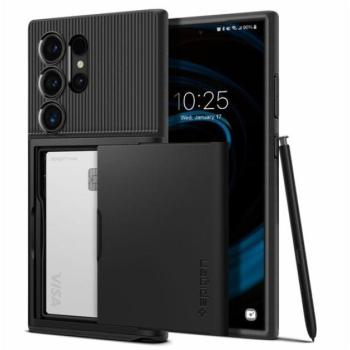 Spigen Slim Armor Samsung Galaxy S24 Ultra tok, fekete kép
