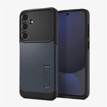 SPIGEN SLIM ARMOR szilikon telefonvédő (ütésállóság, műanyag hátlap, kitámasztó) SÖTÉTKÉK Samsung Galaxy S24 FE (SM-S721) kép