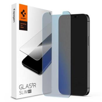SPIGEN SLIM HD ANTIBLUE képernyővédő üveg (2.5D, kék fény elleni védelem, ultravékony, 0.2mm, 9H) ÁTLÁTSZÓ Apple iPhone 12 mini kép