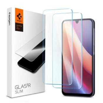 SPIGEN SLIM képernyővédő üveg 2db (2.5D, tokbarát, ultravékony, 0.2mm, extra karcálló, 9H) ÁTLÁTSZÓ Samsung Galaxy A16 5G (SM-A166), Galaxy A16 4G (SM-A165) kép