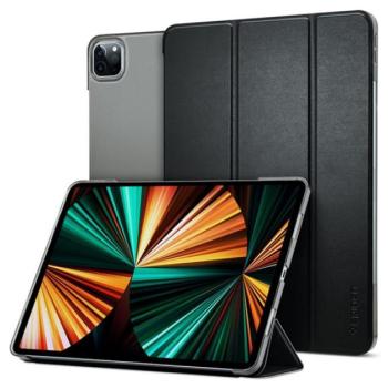 SPIGEN SMART FOLD tok álló, bőr hatású (aktív FLIP, oldalra nyíló, TRIFOLD, asztali tartó) FEKETE Apple IPAD Air 13 (2024) kép
