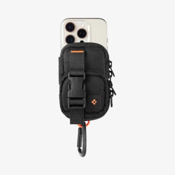 Spigen Snap Zip MagFit kártyatartó / táska, rendszerező, MagSafe, fekete kép